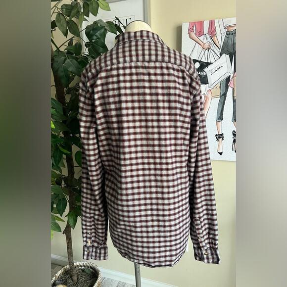 Scotch & Soda Mens Cotton Plaid Button Down Workwear Shirt Size Large - Picture 8 of 9